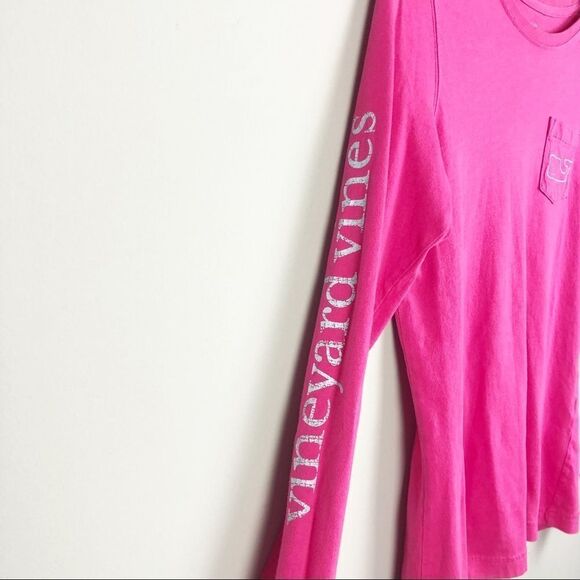 VINEYARD VINES | Long Sleeve Classic Logo Tee Pink - Picture 4 of 7